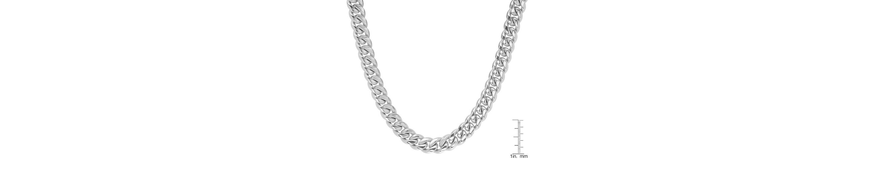 Mens stainless steel black ip stainless steel 24" cuban necklace chain, lobster clasp
