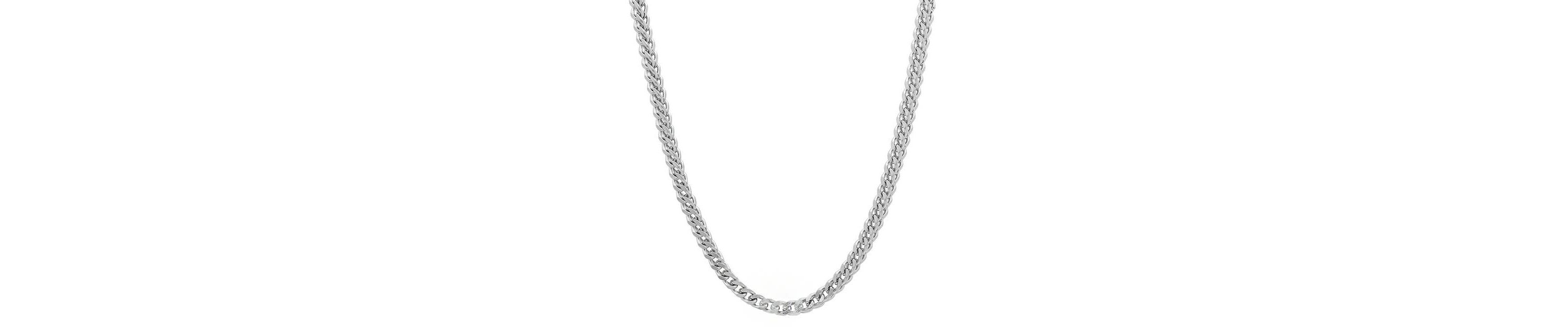 Mens 18k gold plated stainless steel franco box chain necklace