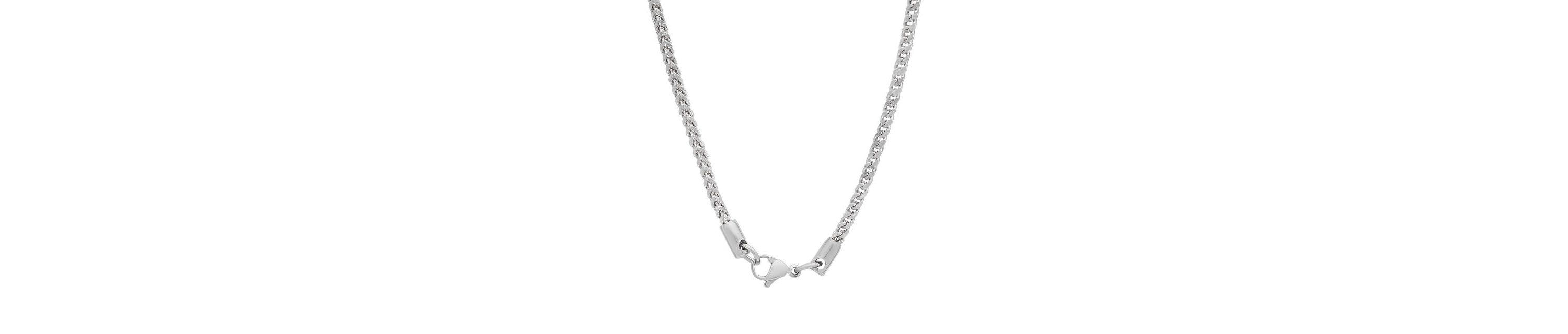 Mens 18k gold plated stainless steel franco box chain necklace