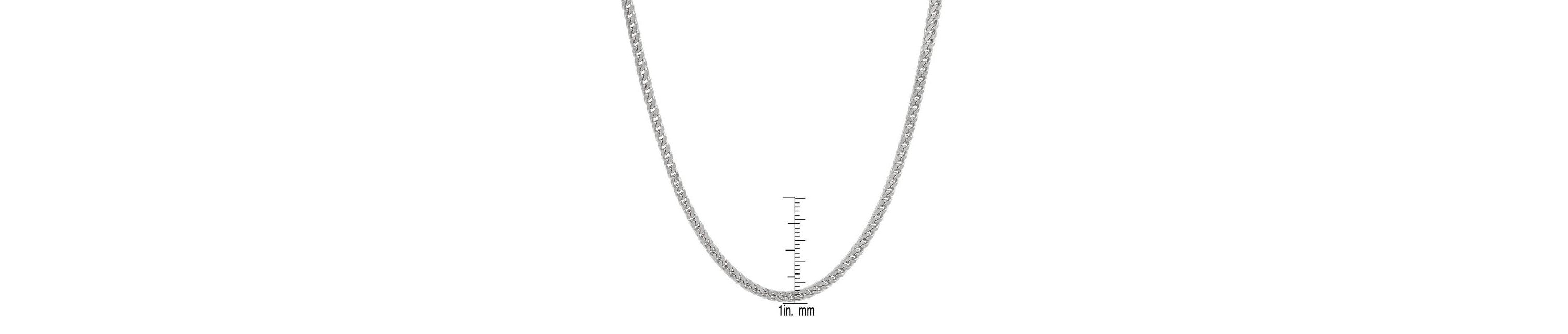 Mens 18k gold plated stainless steel franco box chain necklace