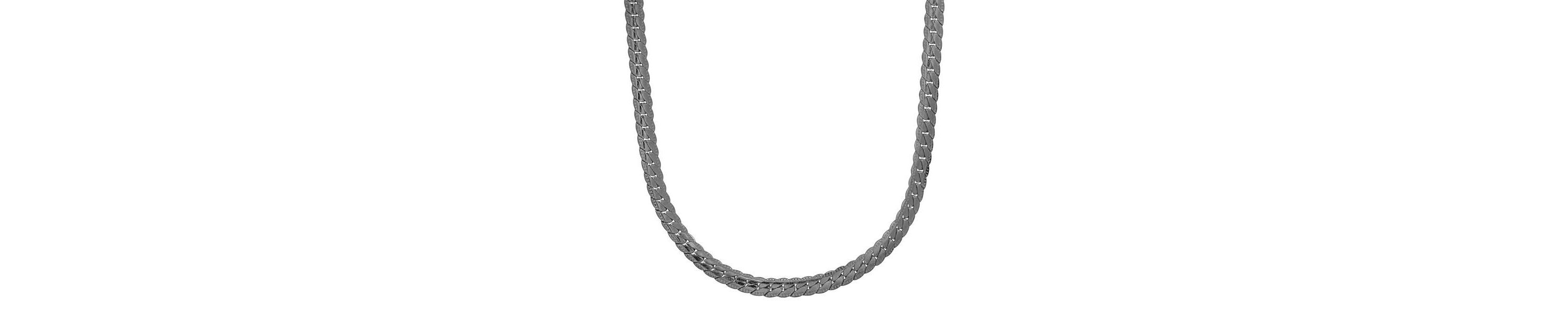 Mens 18k gold plated stainless steel curb cuban link flat necklace