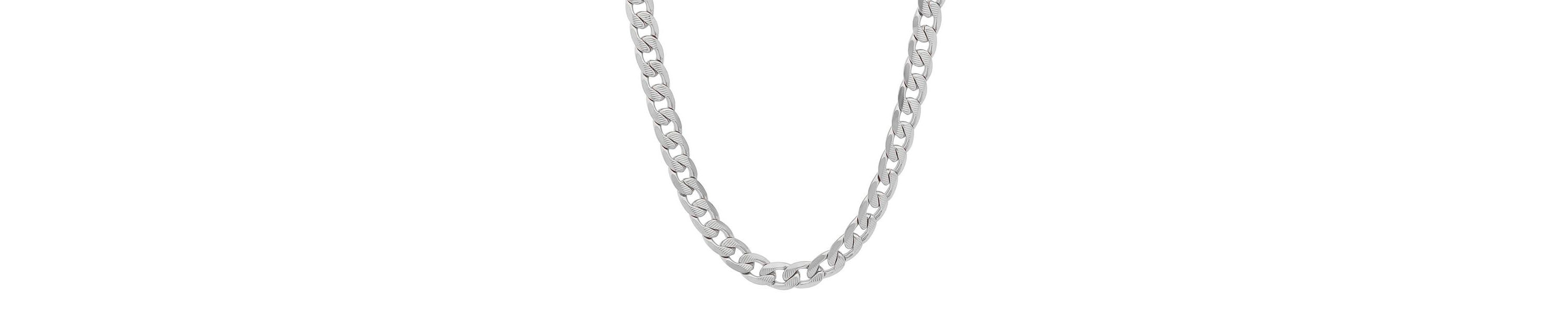 Mens 18k gold plated stainless steel accented cuban chain link necklace