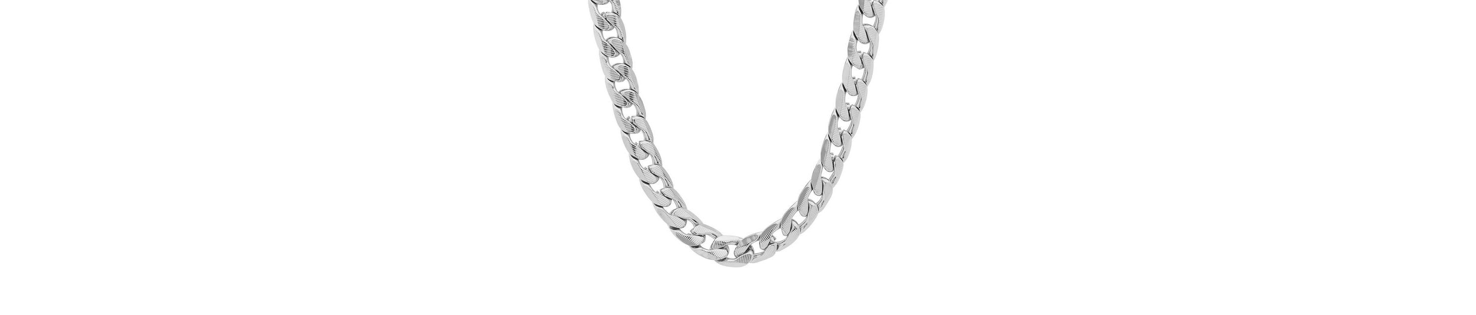 Mens stainless steel accented 10mm Cuban chain link necklace