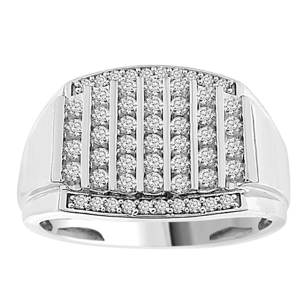 1/2ct. t.w. Diamond Mens Ring in 10K White Gold