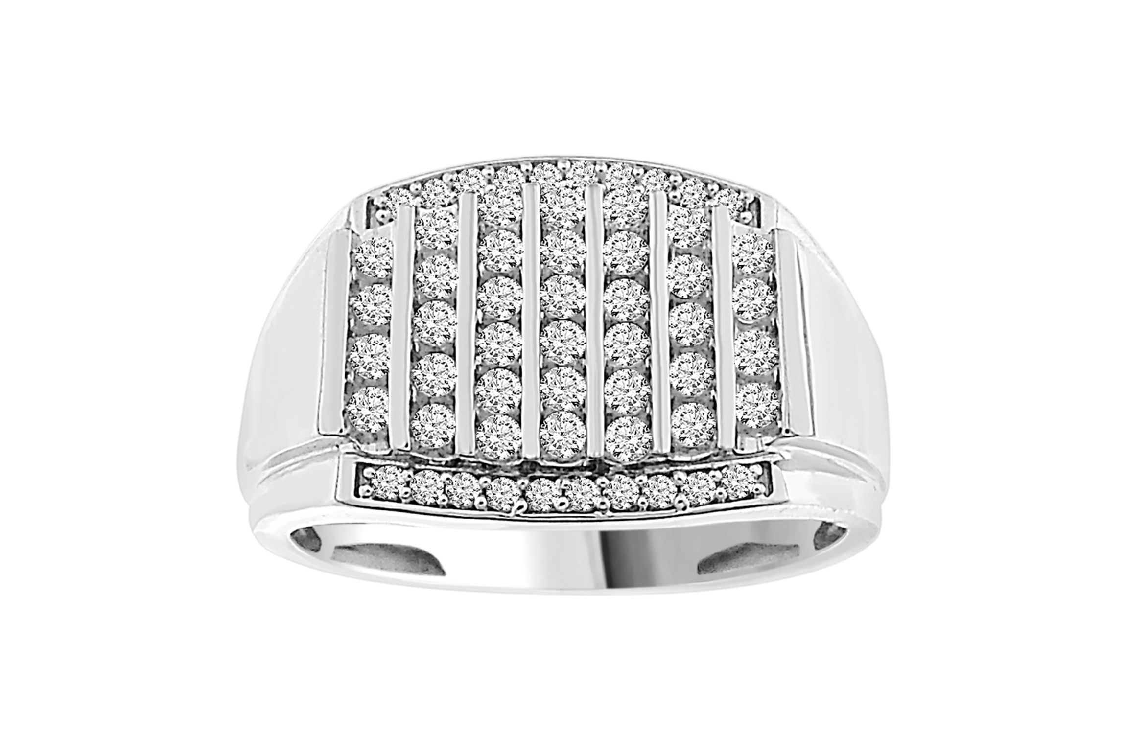 1/2ct. t.w. Diamond Mens Ring in 10K White Gold
