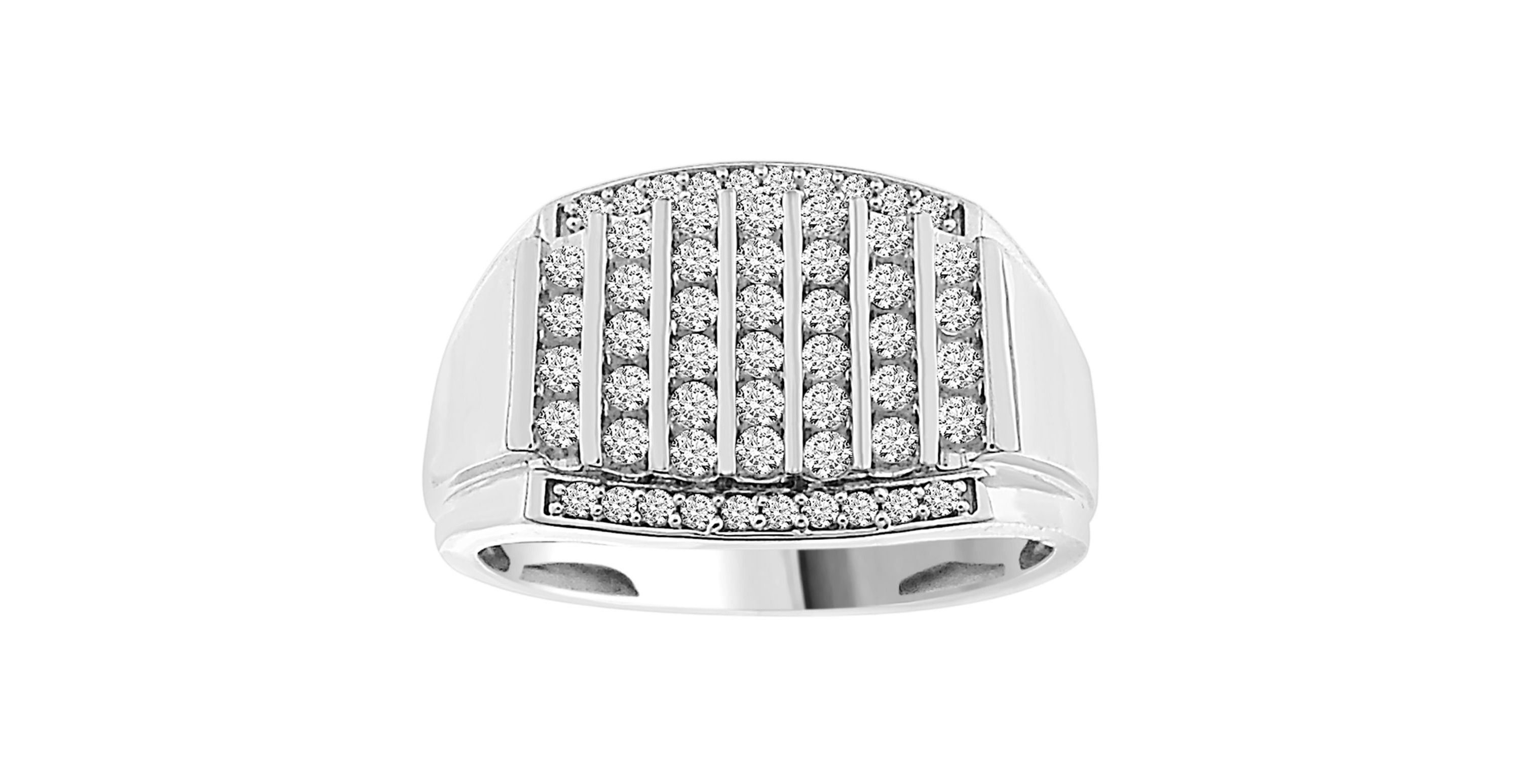 1/2ct. t.w. Diamond Mens Ring in 10K White Gold