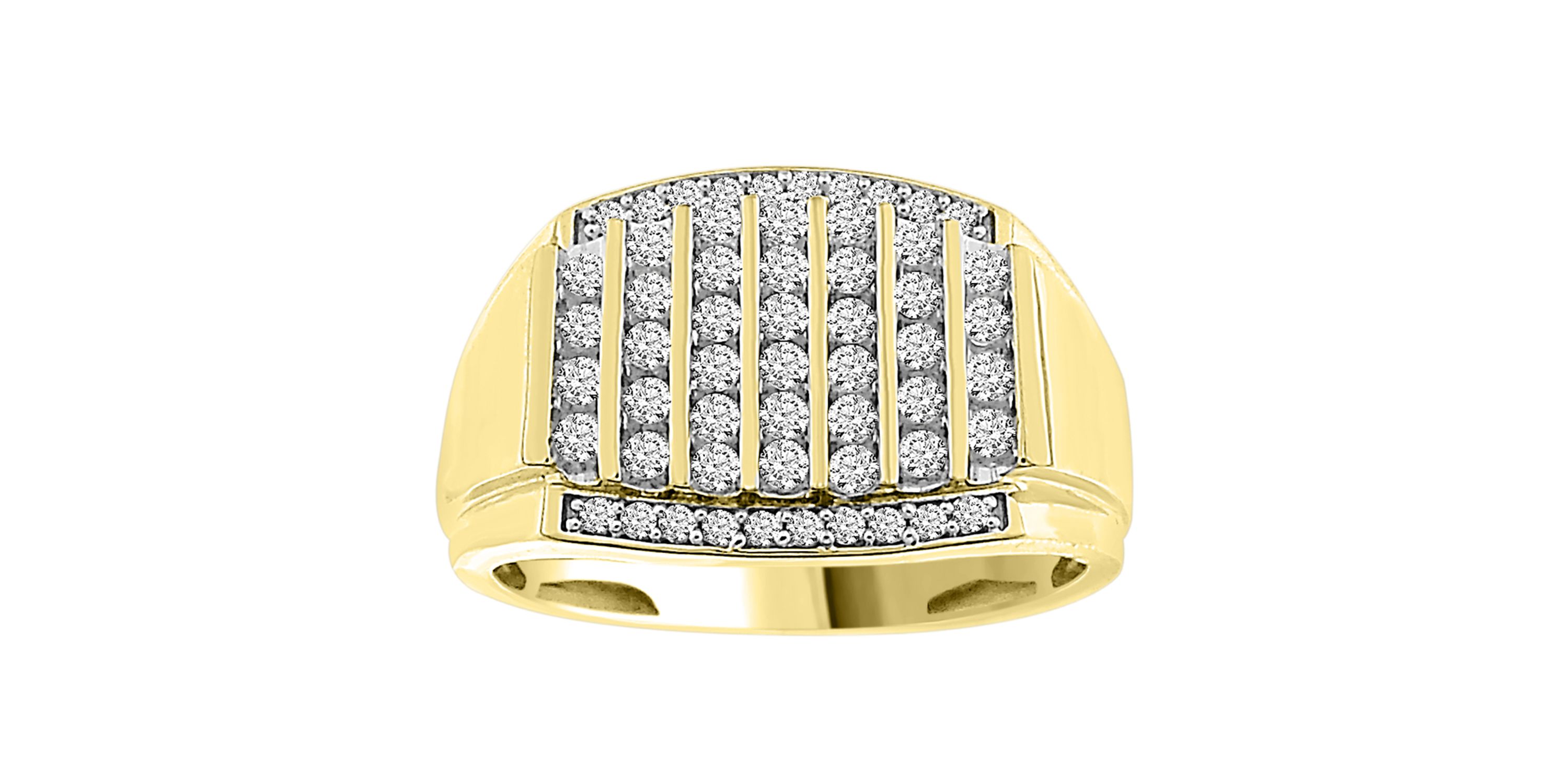 1/2ct. t.w. Diamond Mens Ring in 10K Yellow Gold