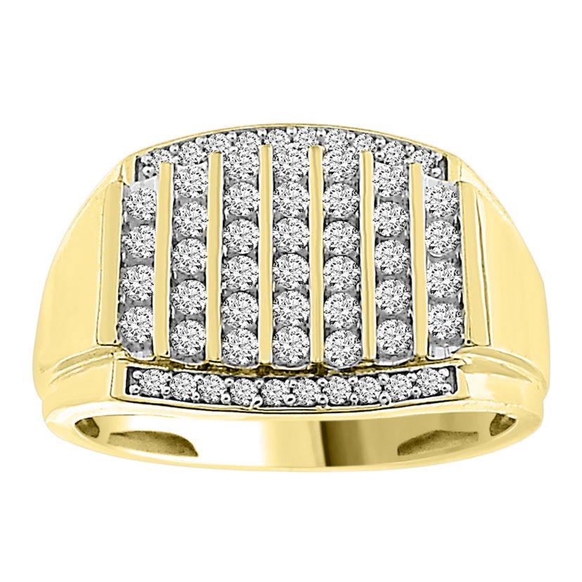 1/2ct. t.w. Diamond Mens Ring in 10K Yellow Gold