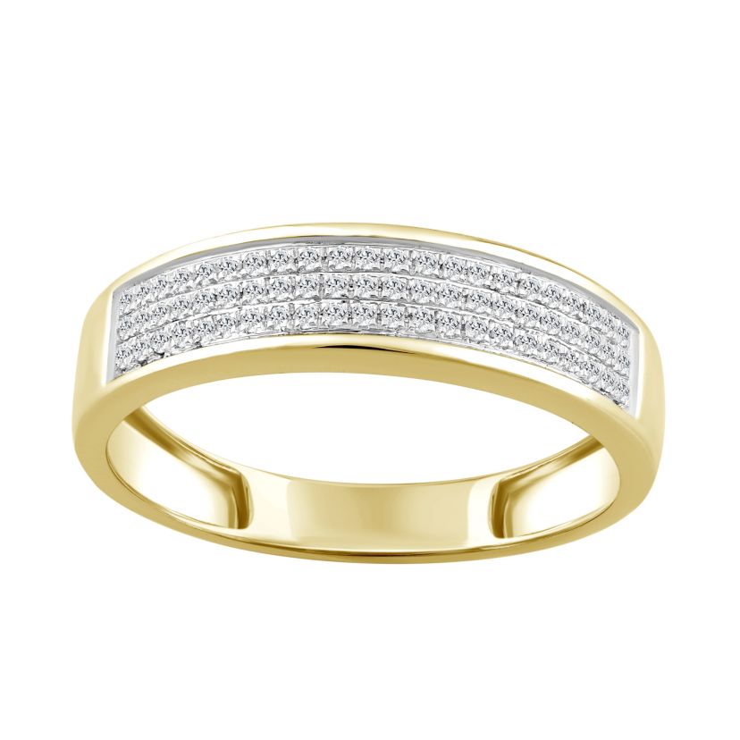 1/5ct. t.w. Diamond Mens Band in 10K Yellow Gold