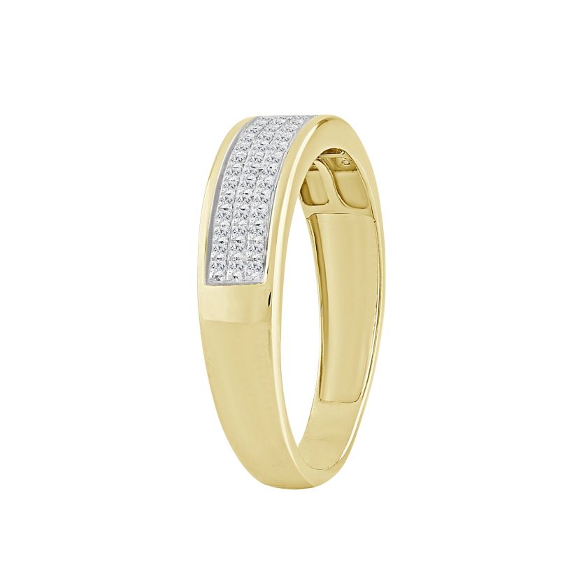 1/5ct. t.w. Diamond Mens Band in 10K Yellow Gold