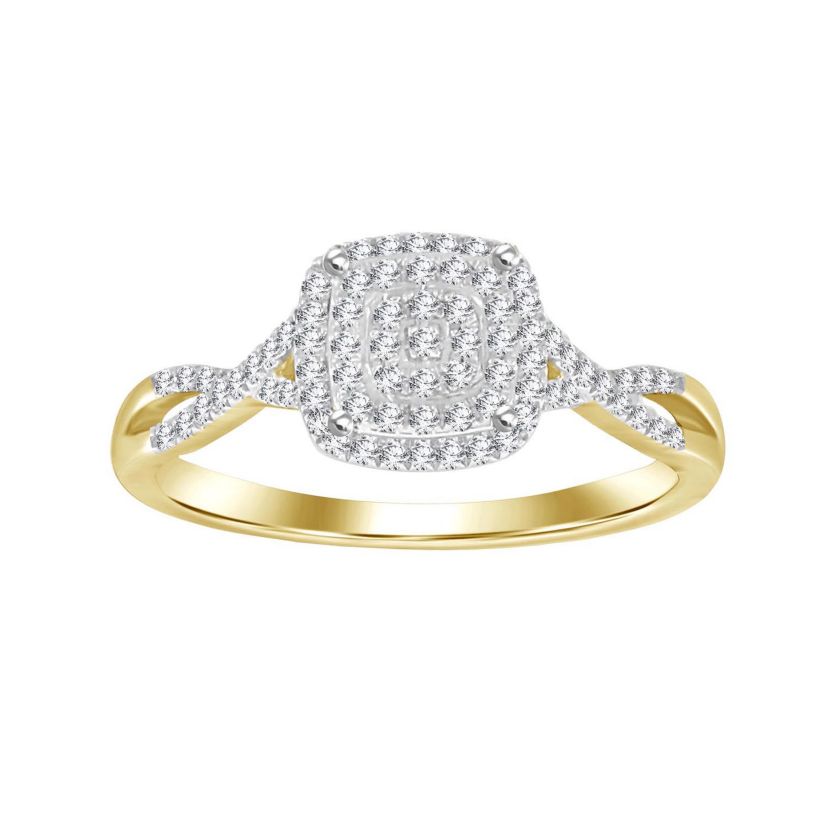 1/4ct. t.w. Diamond Bridal Set in 10K Yellow Gold