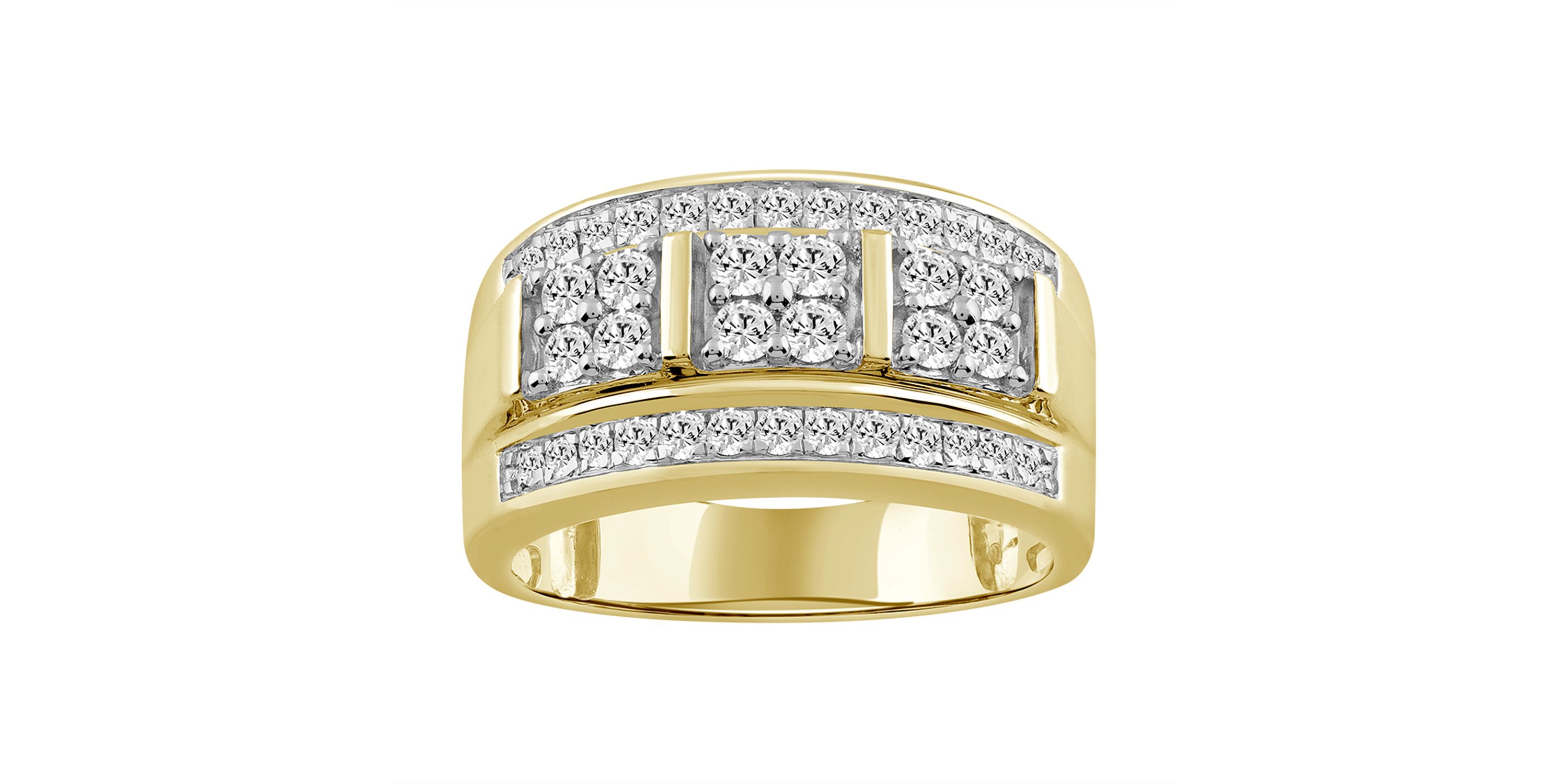1ct. t.w. Diamond Mens Ring in 10K Yellow Gold