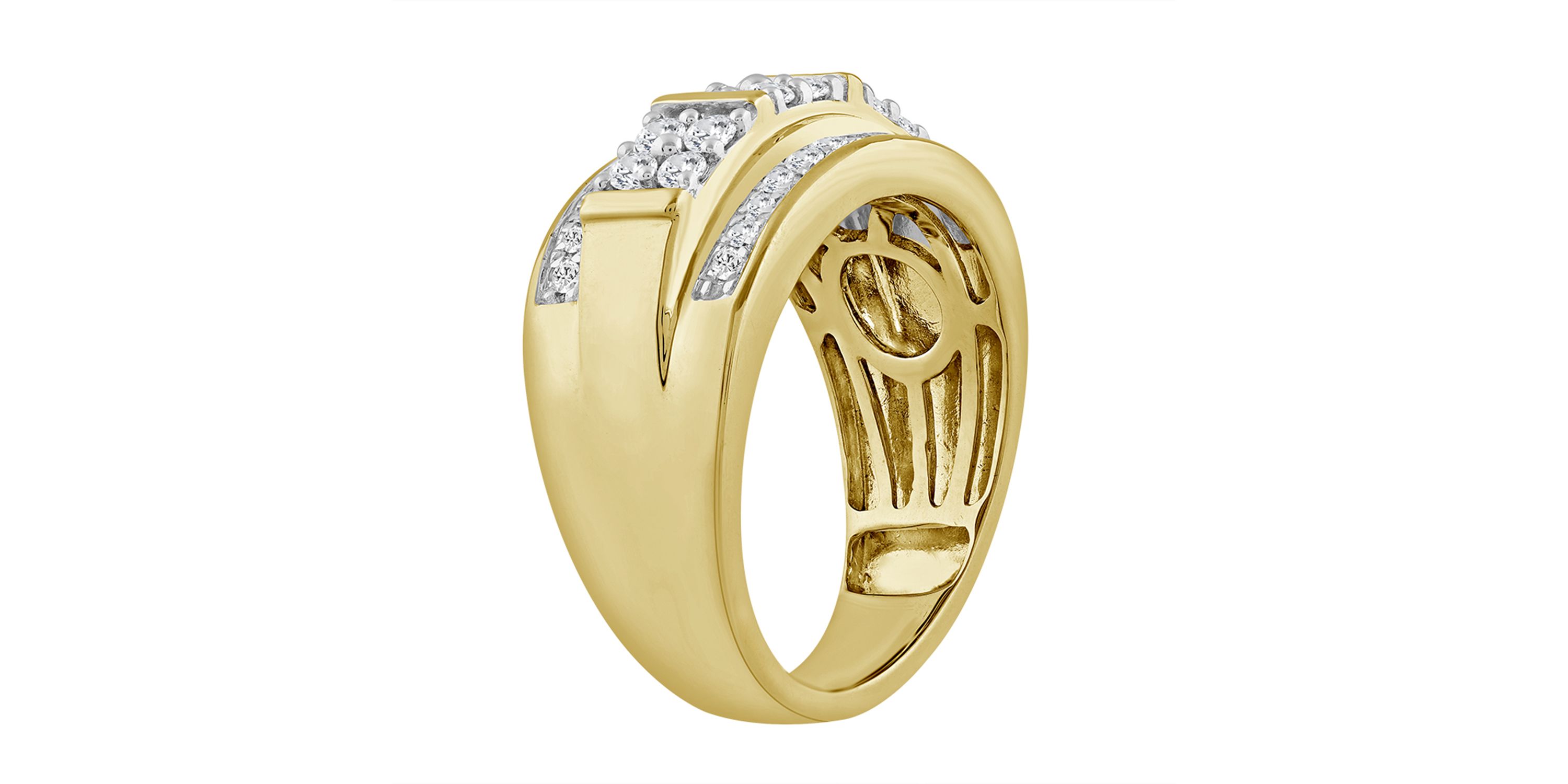1ct. t.w. Diamond Mens Ring in 10K Yellow Gold