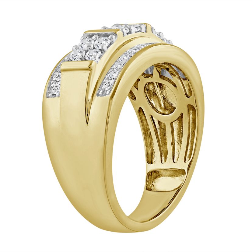 1ct. t.w. Diamond Mens Ring in 10K Yellow Gold