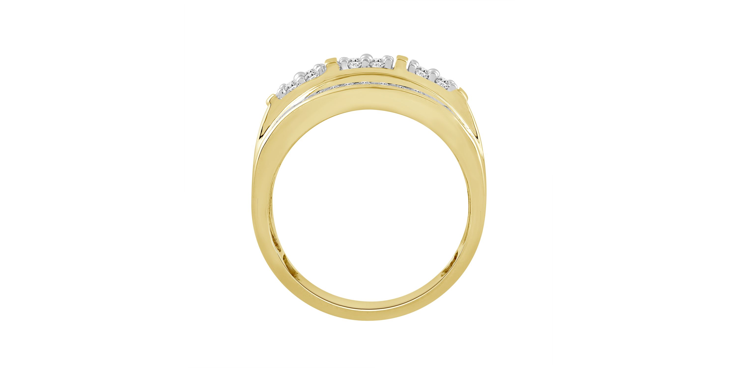 1ct. t.w. Diamond Mens Ring in 10K Yellow Gold