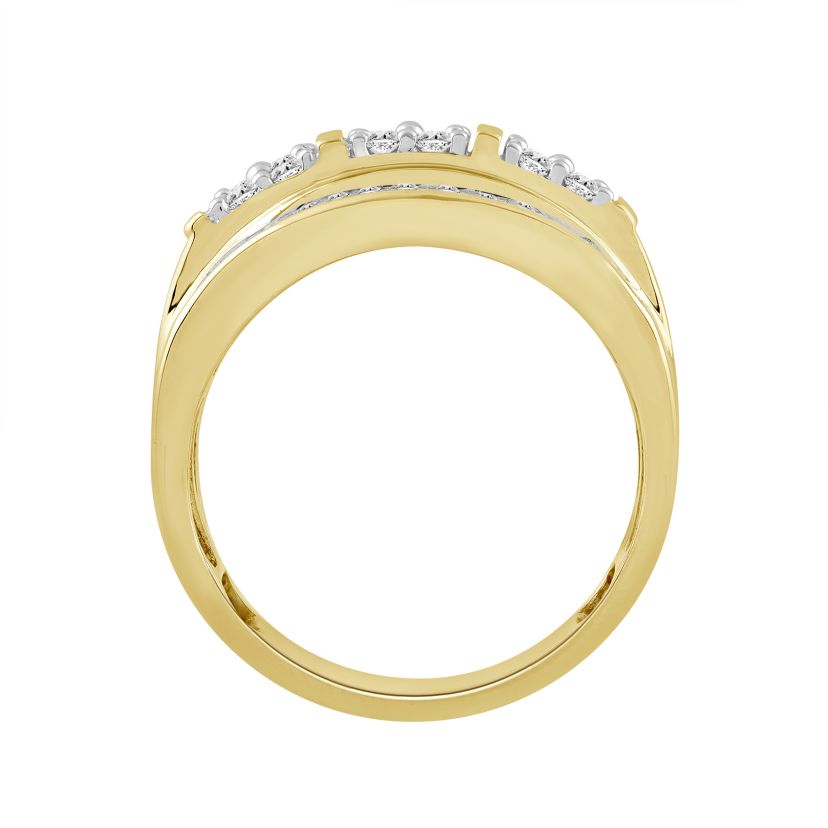 1ct. t.w. Diamond Mens Ring in 10K Yellow Gold