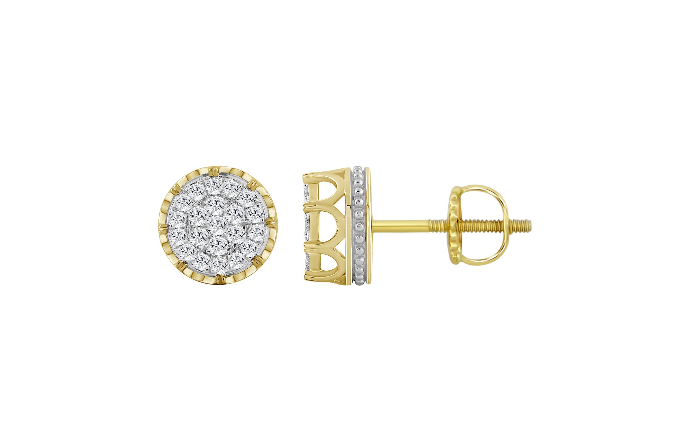 3/4ct. t.w. Diamond Stud Earring in 10K Yellow Gold