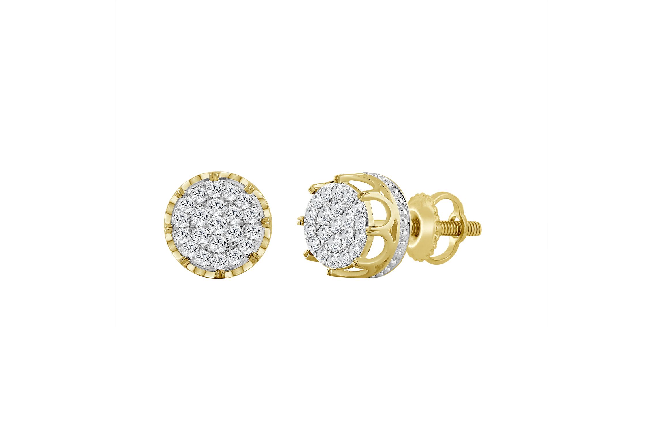 3/4ct. t.w. Diamond Stud Earring in 10K Yellow Gold