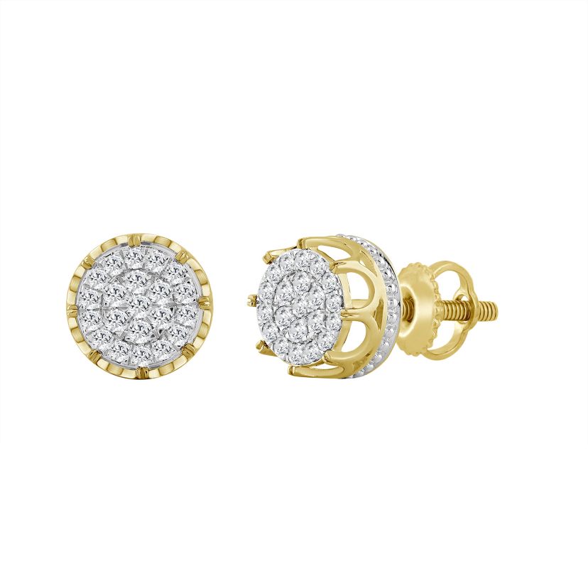 3/4ct. t.w. Diamond Stud Earring in 10K Yellow Gold