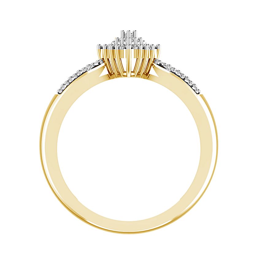 1/5ct. t.w. Diamond Cluster Ladies Ring in 10K Yellow Gold