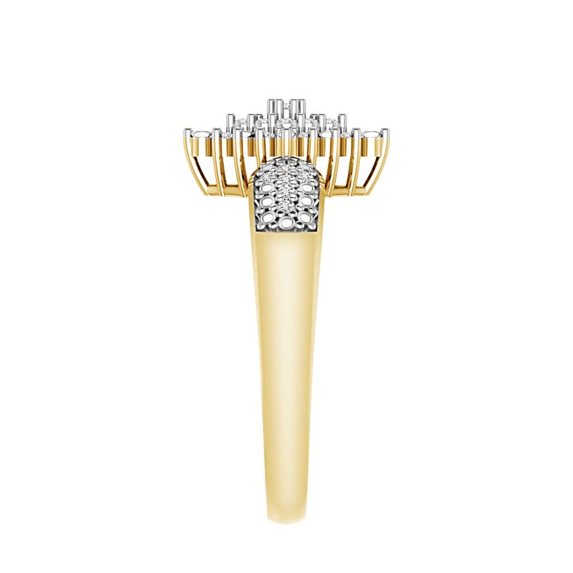 1/5ct. t.w. Diamond Cluster Ladies Ring in 10K Yellow Gold