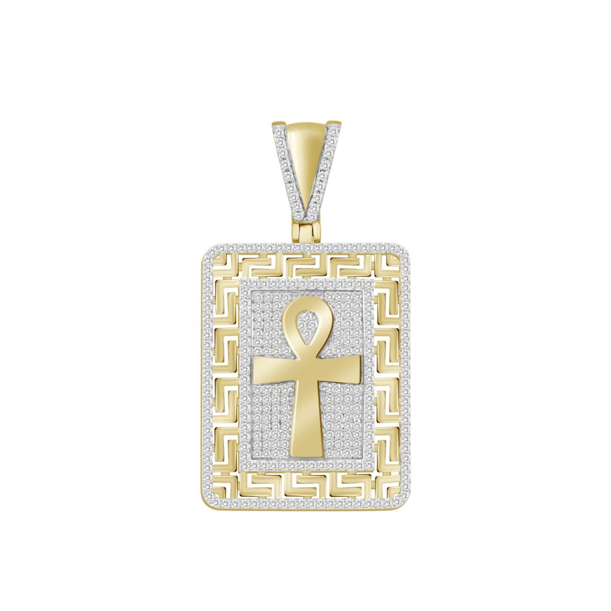 3/4ct. t.w. Diamond Mens Charm in 10K Yellow Gold