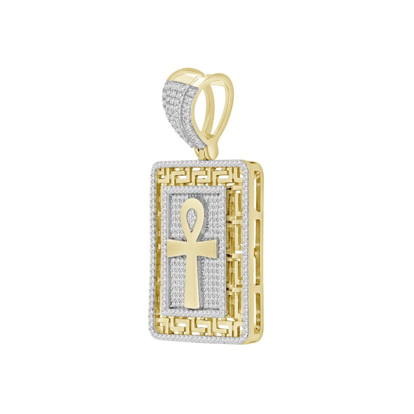 3/4ct. t.w. Diamond Mens Charm in 10K Yellow Gold