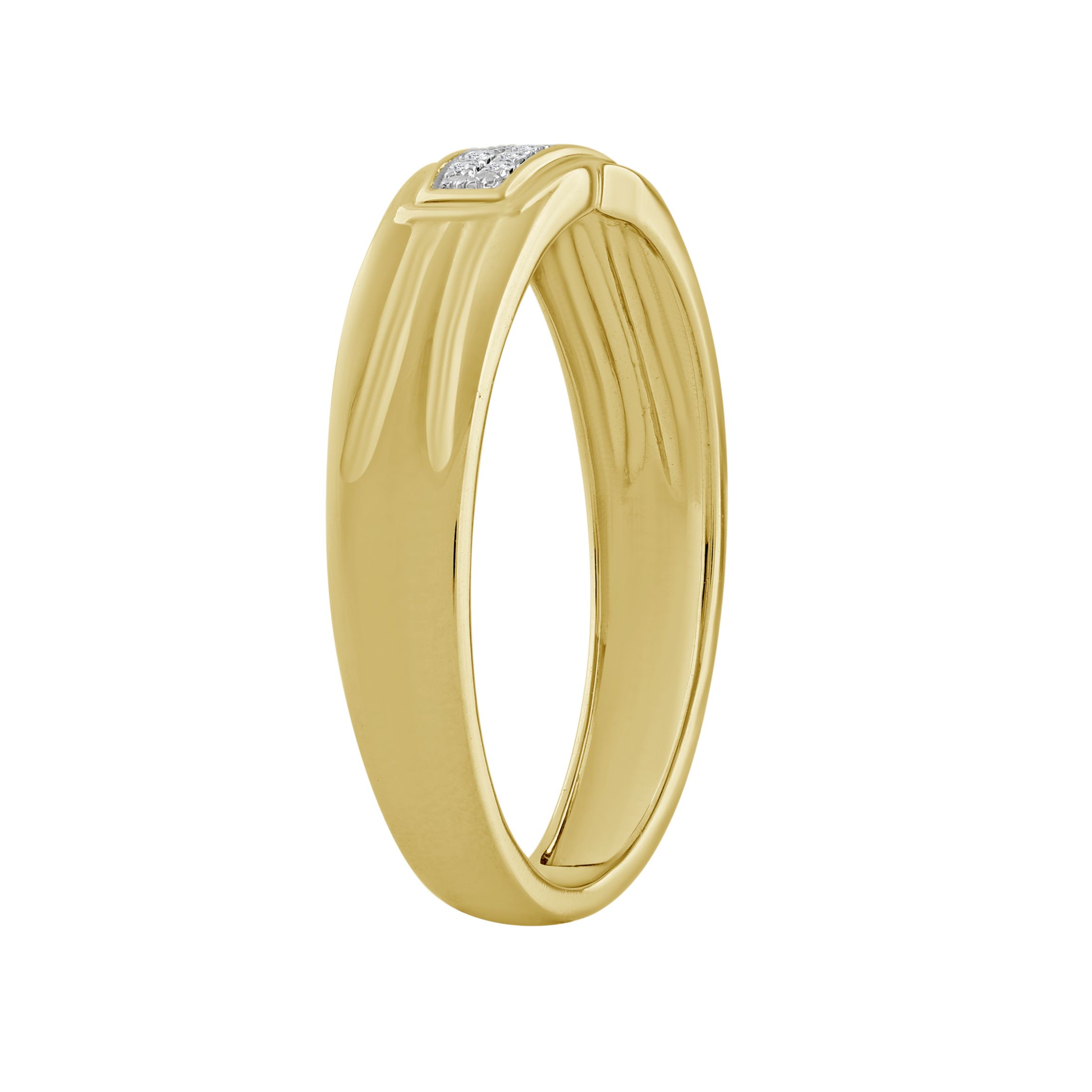 1/20ct. t.w. Diamond Mens Band in 10K Yellow Gold