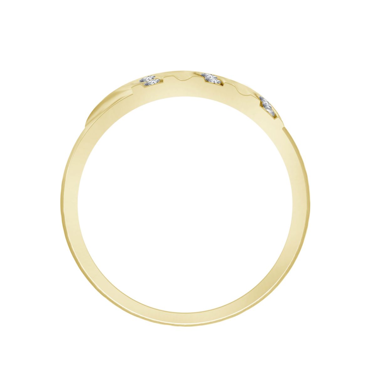 0.03ct. t.w. Diamond Mens Band in 10K Yellow Gold