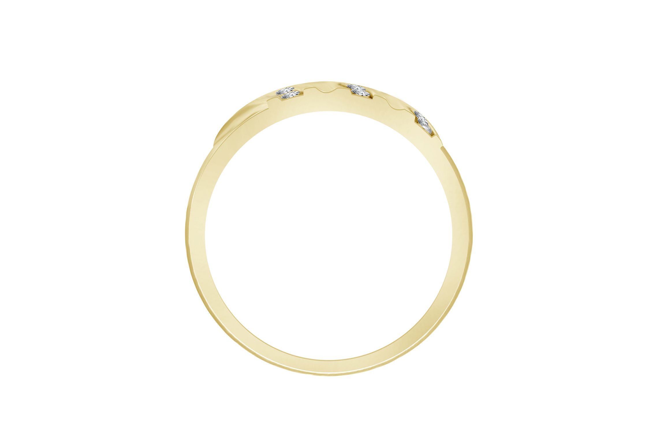 0.03ct. t.w. Diamond Mens Band in 10K Yellow Gold