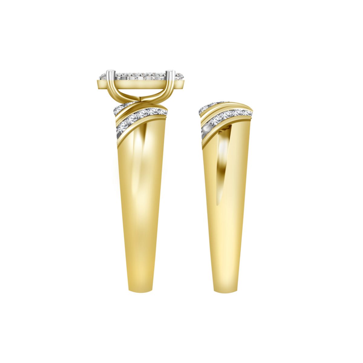 1/10ct. t.w. Diamond Baby Bridal Set in 10K Yellow Gold