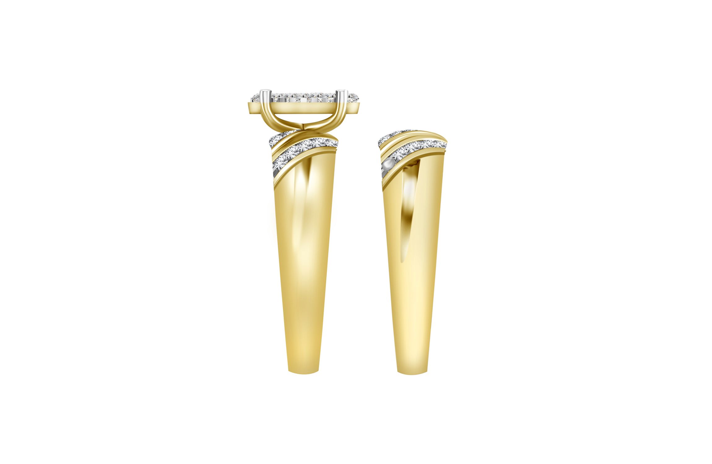 1/10ct. t.w. Diamond Baby Bridal Set in 10K Yellow Gold