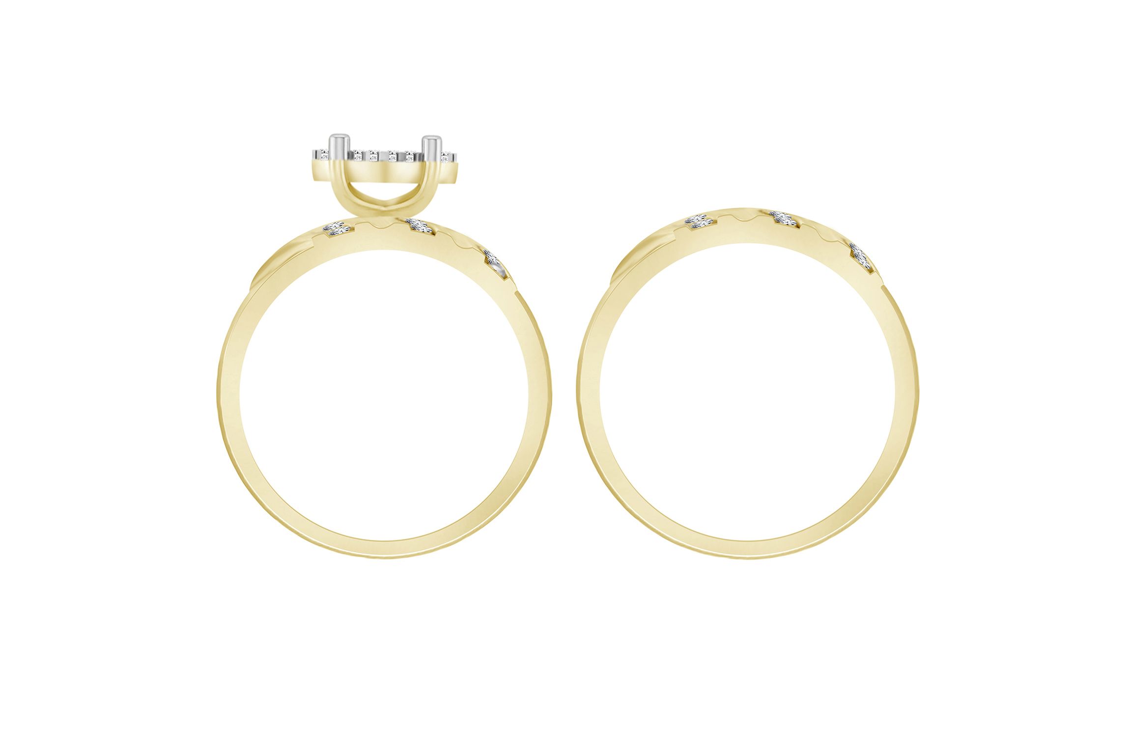 1/10ct. t.w. Diamond Baby Bridal Set in 10K Yellow Gold