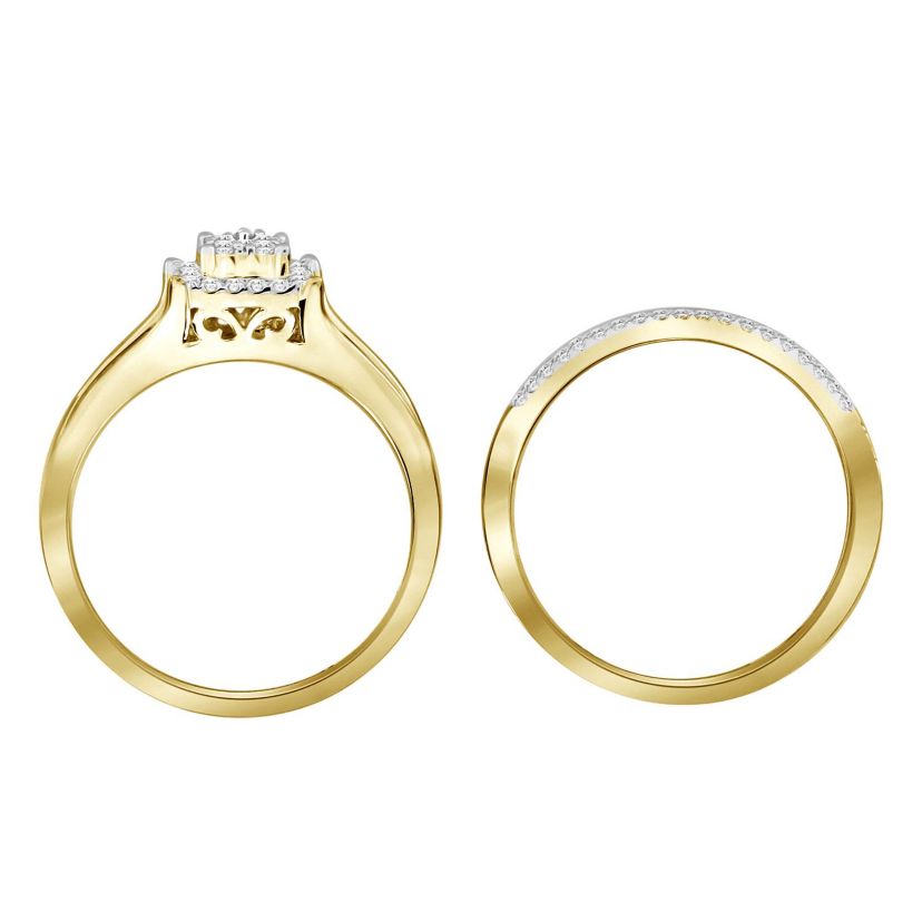 1/3ct. t.w. Diamond Bridal Set in 10K Yellow Gold
