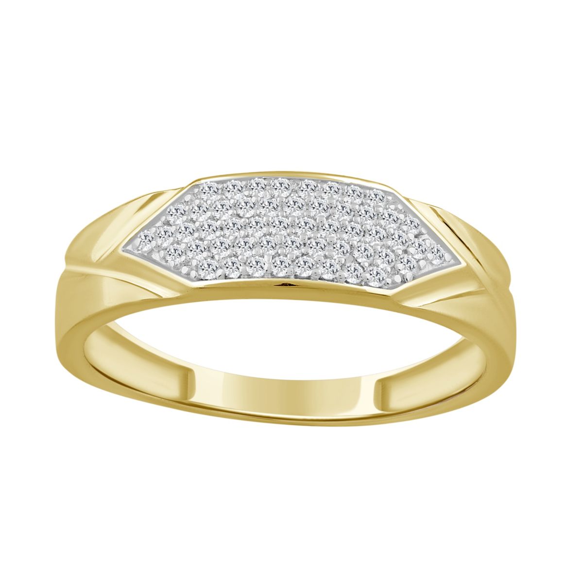 1/5ct. t.w. Diamond Mens Band in 10K Yellow Gold