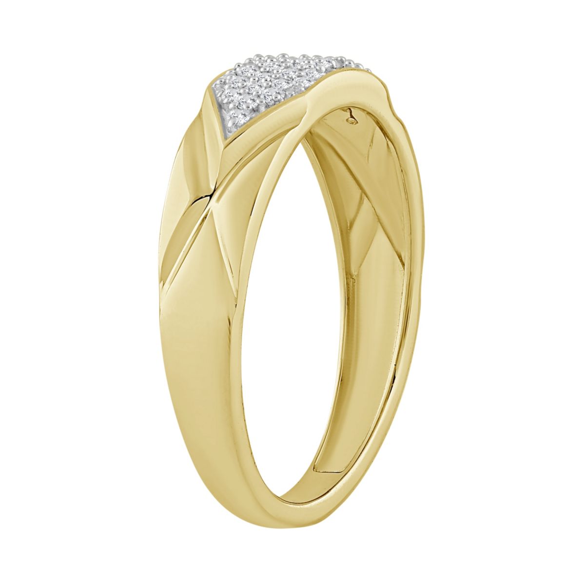 1/5ct. t.w. Diamond Mens Band in 10K Yellow Gold