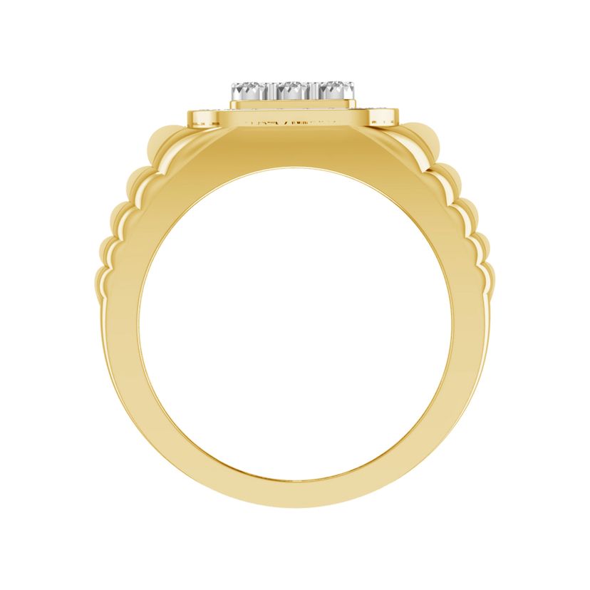1/2ct. t.w. Diamond Miracle Set Mens Ring in 10K Yellow Gold