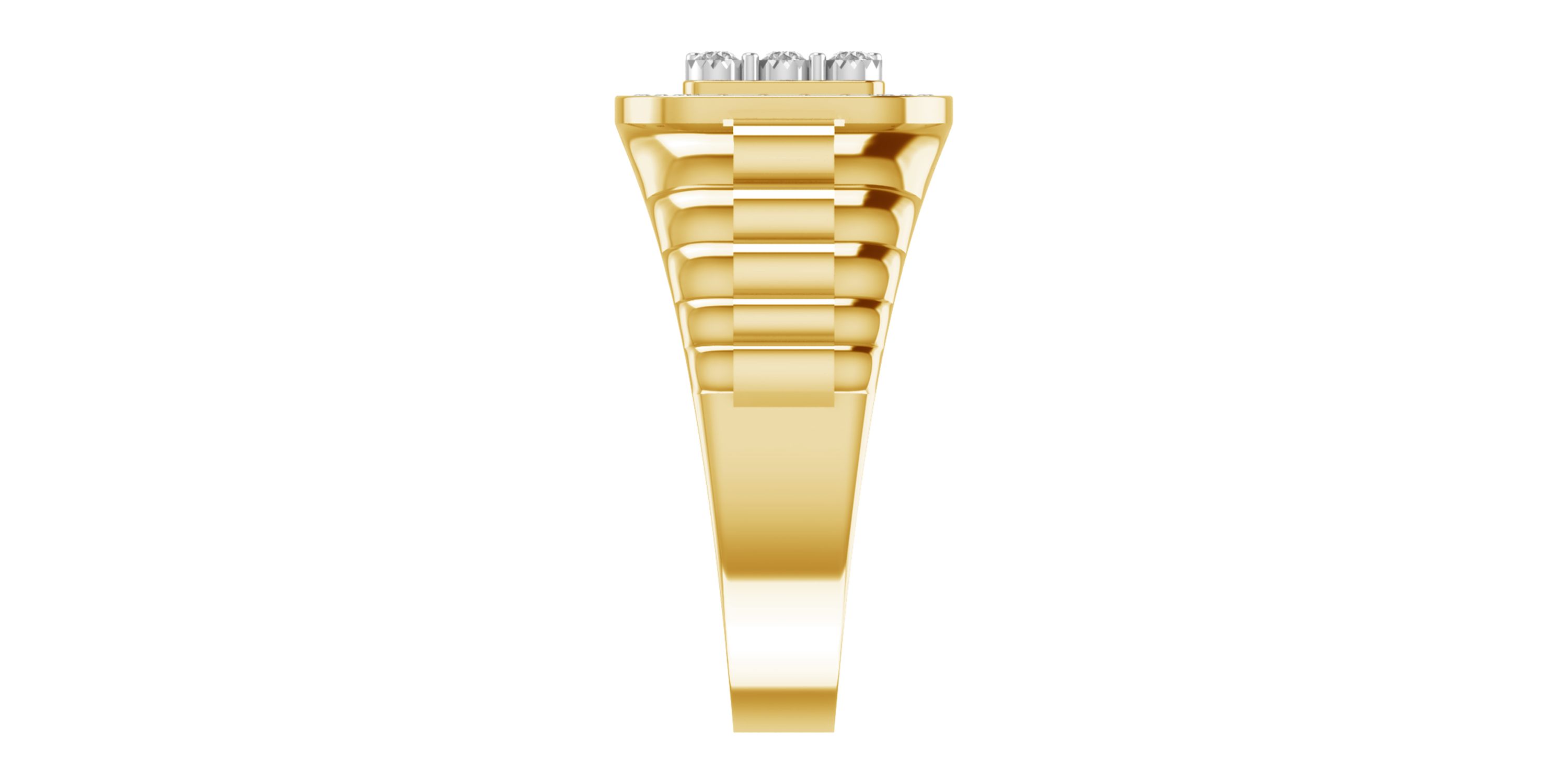 1/2ct. t.w. Diamond Miracle Set Mens Ring in 10K Yellow Gold
