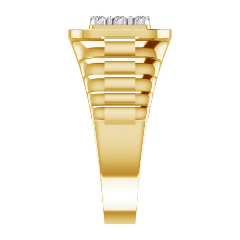1/2ct. t.w. Diamond Miracle Set Mens Ring in 10K Yellow Gold