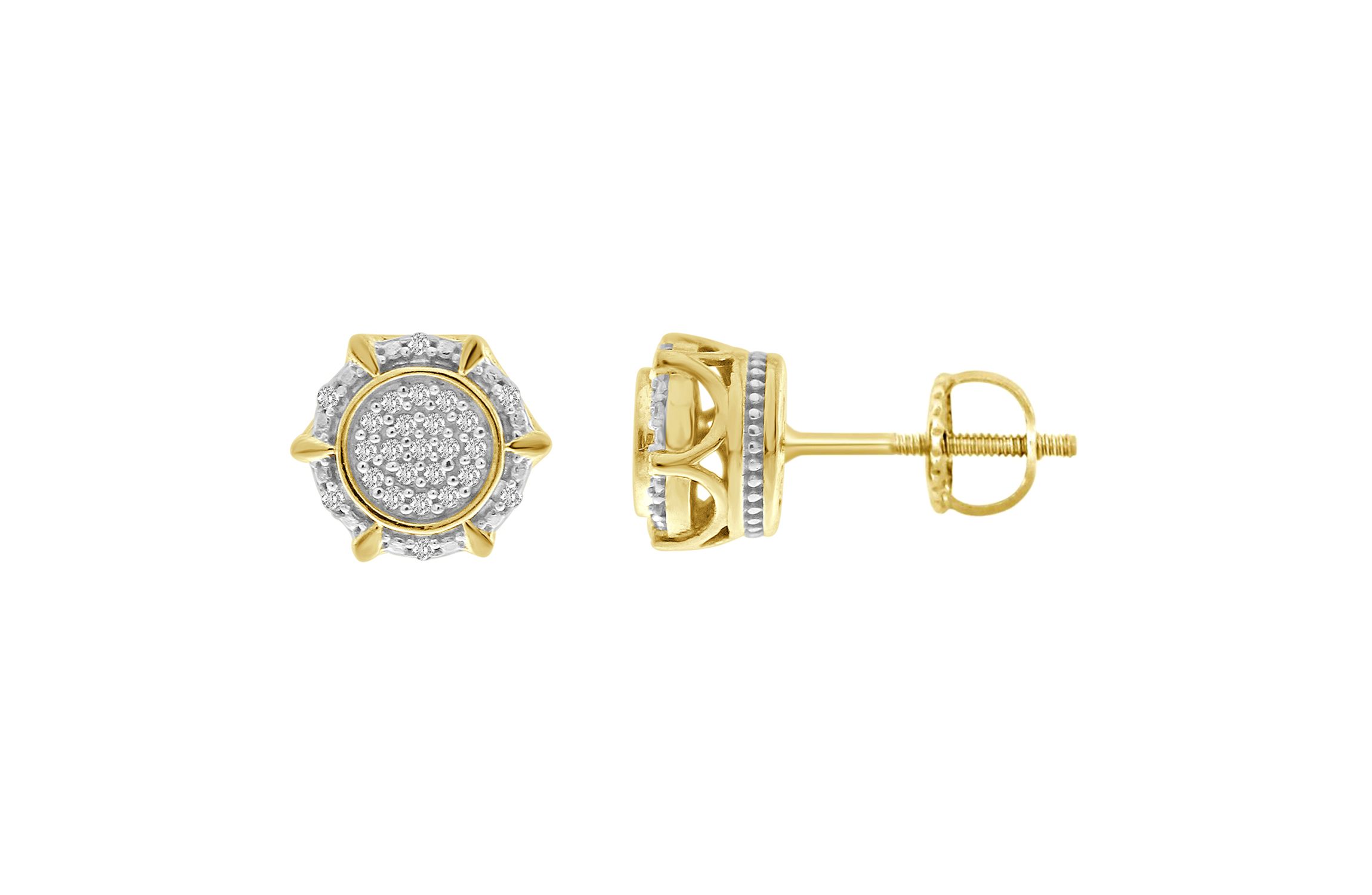 1/6ct. t.w. Diamond Stud Earring in 10K Yellow Gold
