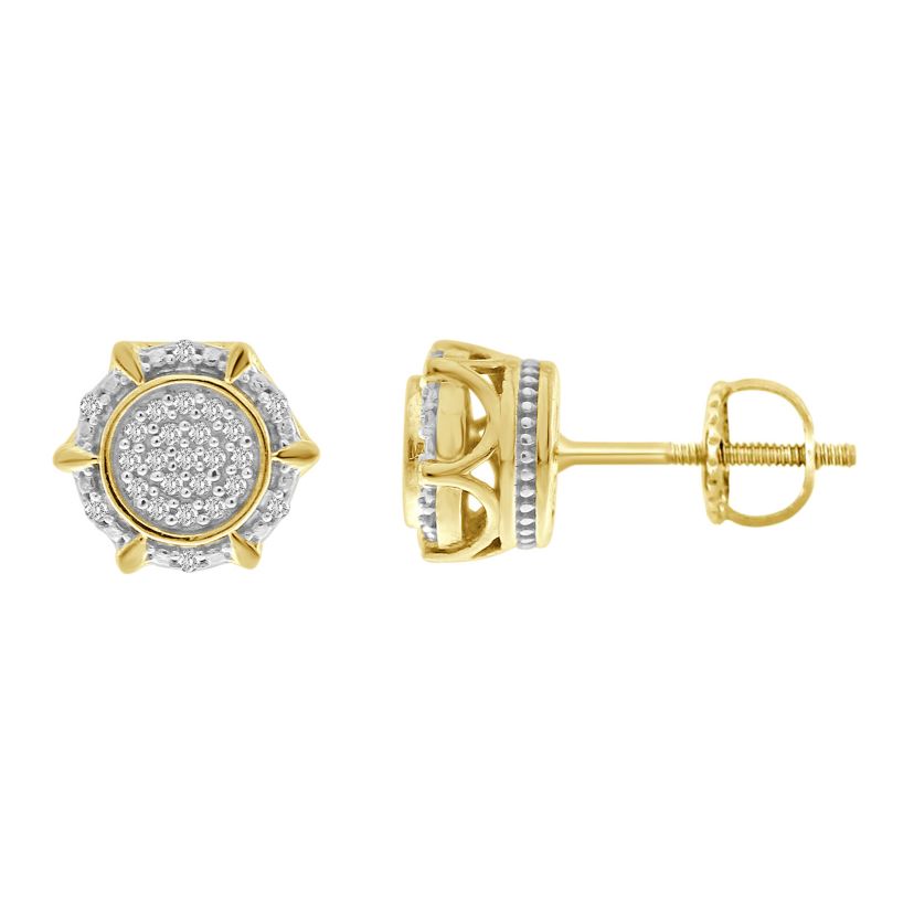 1/6ct. t.w. Diamond Stud Earring in 10K Yellow Gold