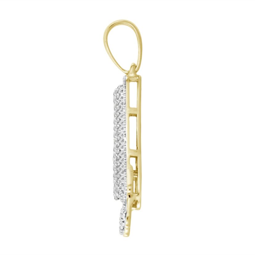 1/3ct. t.w. Diamond "A" Initial Mens Charm in 10K Yellow Gold