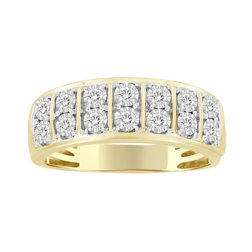 1/2ct. t.w. Diamond Mens Ring in 10K Yellow Gold