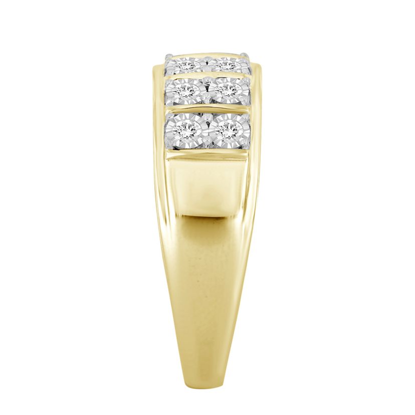 1/2ct. t.w. Diamond Mens Ring in 10K Yellow Gold