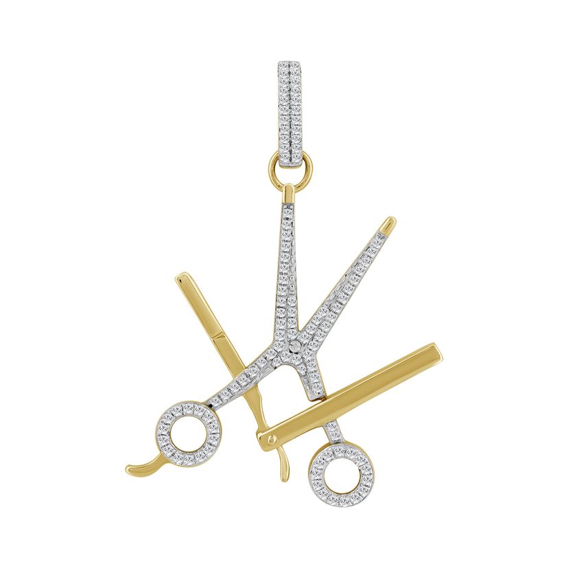1/4ct. t.w. Diamond Mens Charm in 10K Yellow Gold