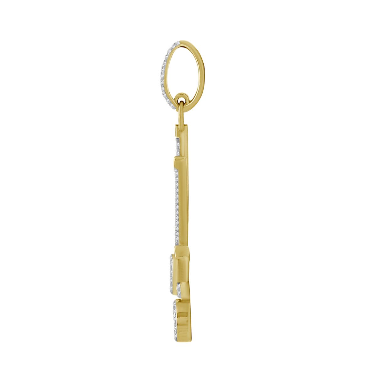 1/4ct. t.w. Diamond Mens Charm in 10K Yellow Gold
