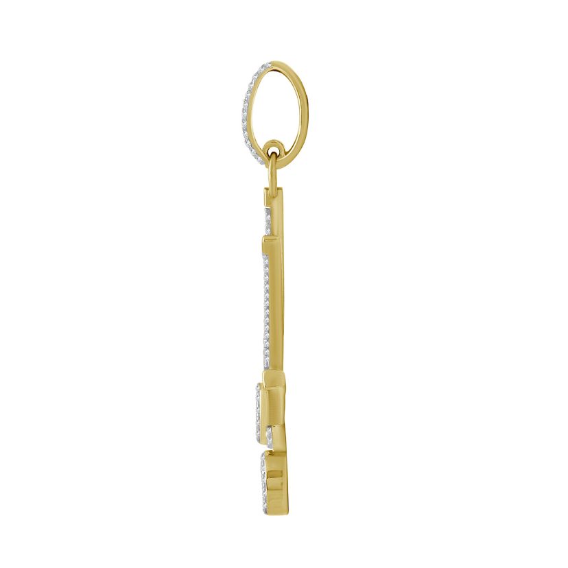 1/4ct. t.w. Diamond Mens Charm in 10K Yellow Gold