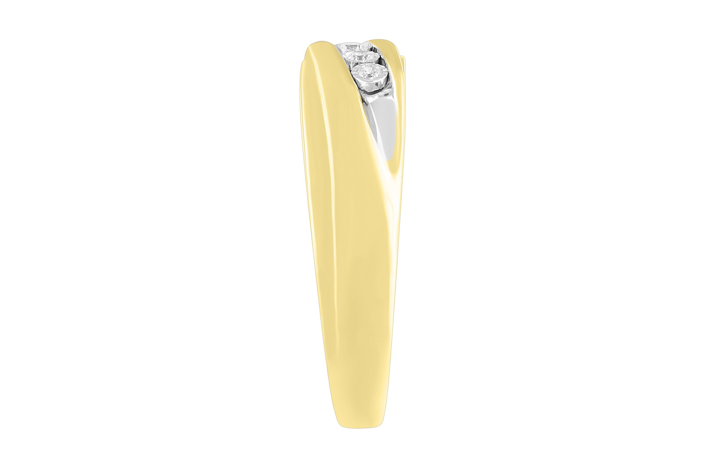 1/10ct. t.w. Diamond Mens Band in 10K Yellow Gold