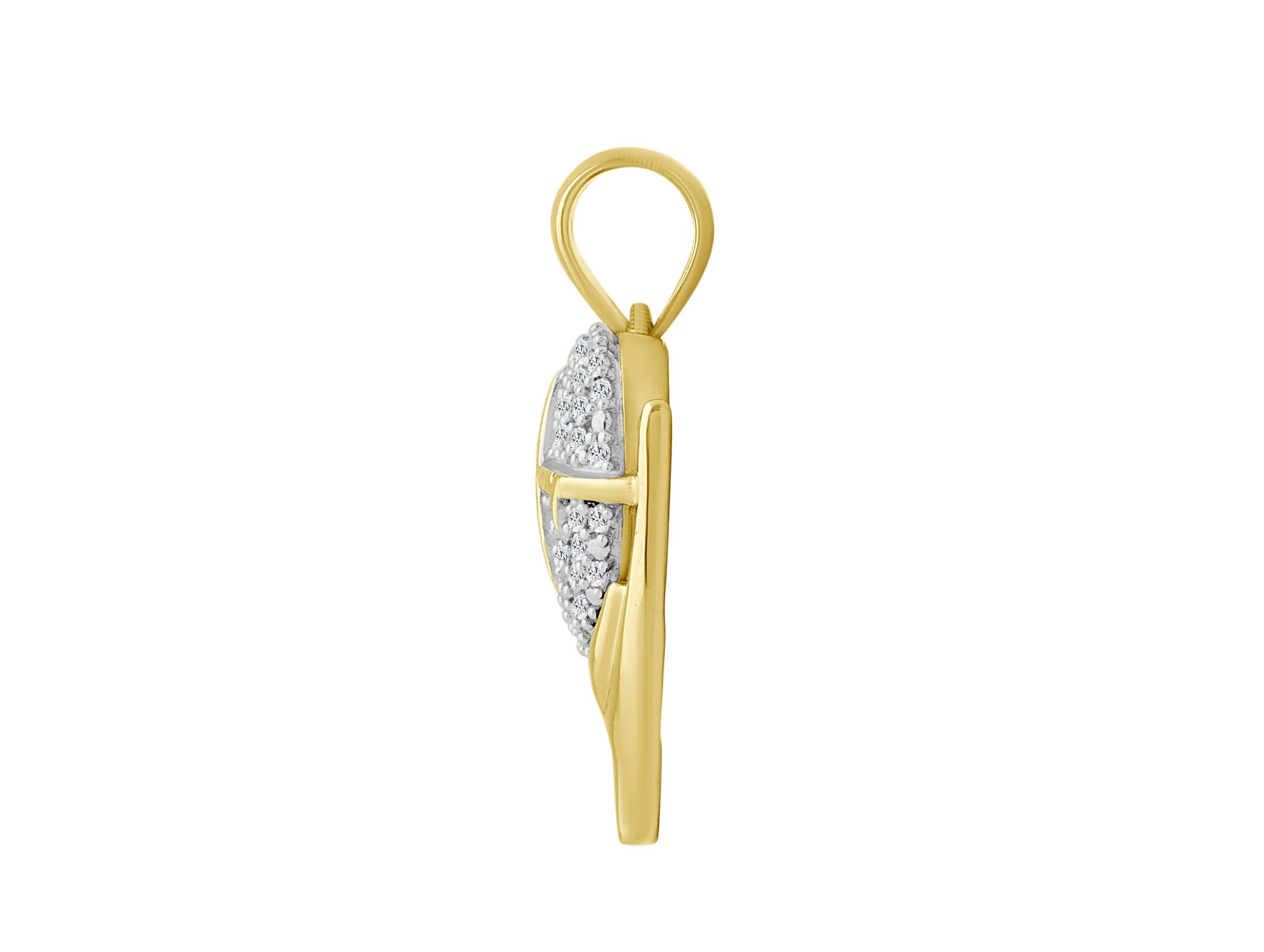 1/5ct. t.w. Diamond Pendant Neckace in 10K Yellow Gold