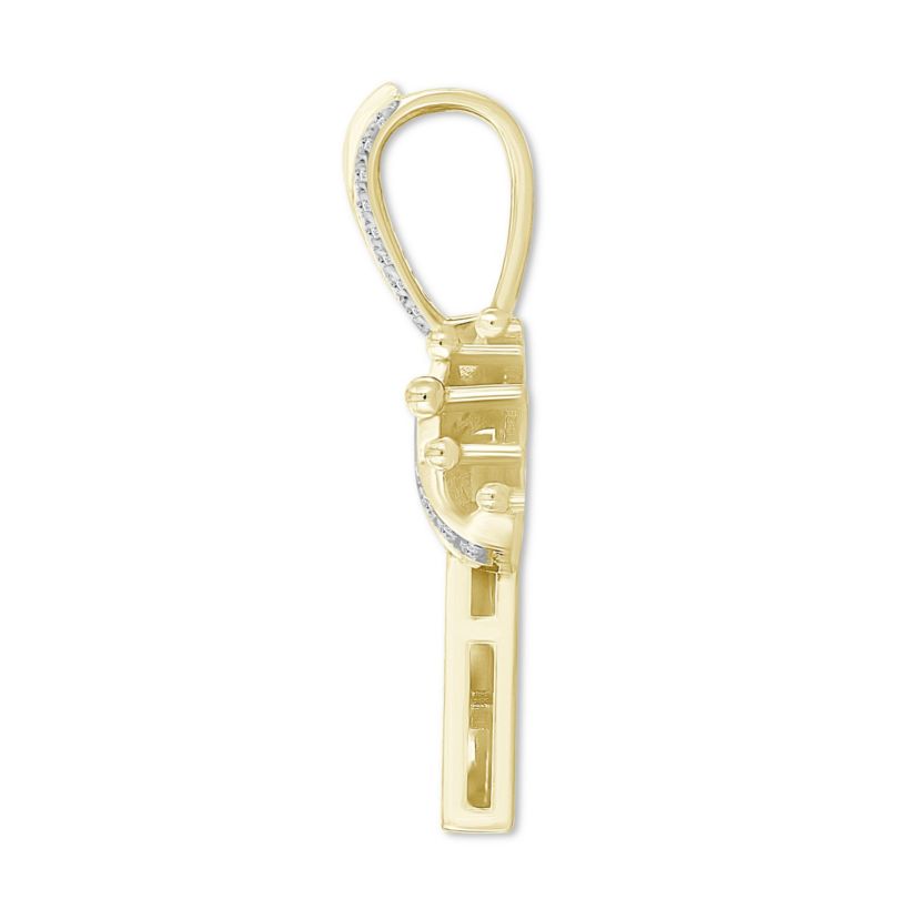 1/2ct. t.w. Diamond King Mens Charm in 10K Yellow Gold